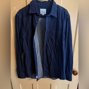 American Eagle Outfitters Dark Blue Shirt Super Soft Size Medium
